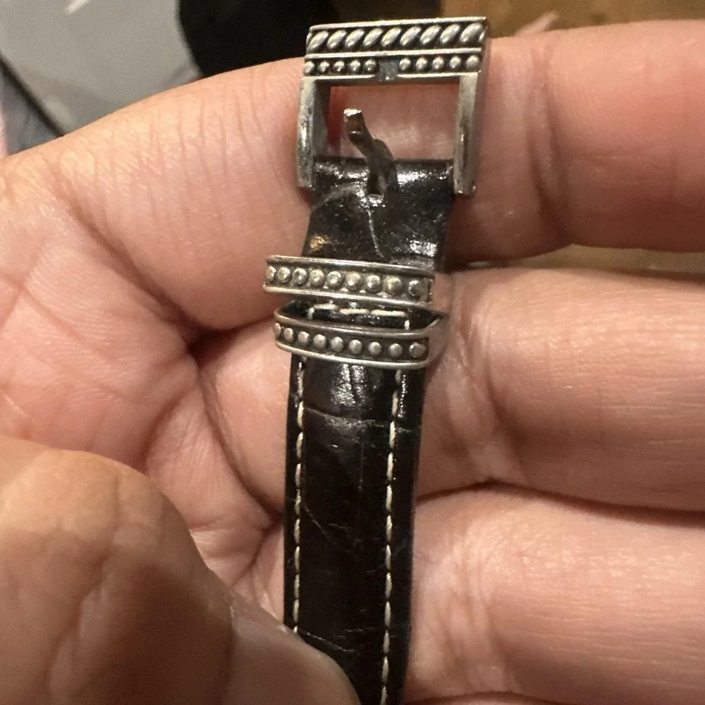 Working‎ Vintage Metropolitian Ladies Watch Quartz Square 27mm Black Leather